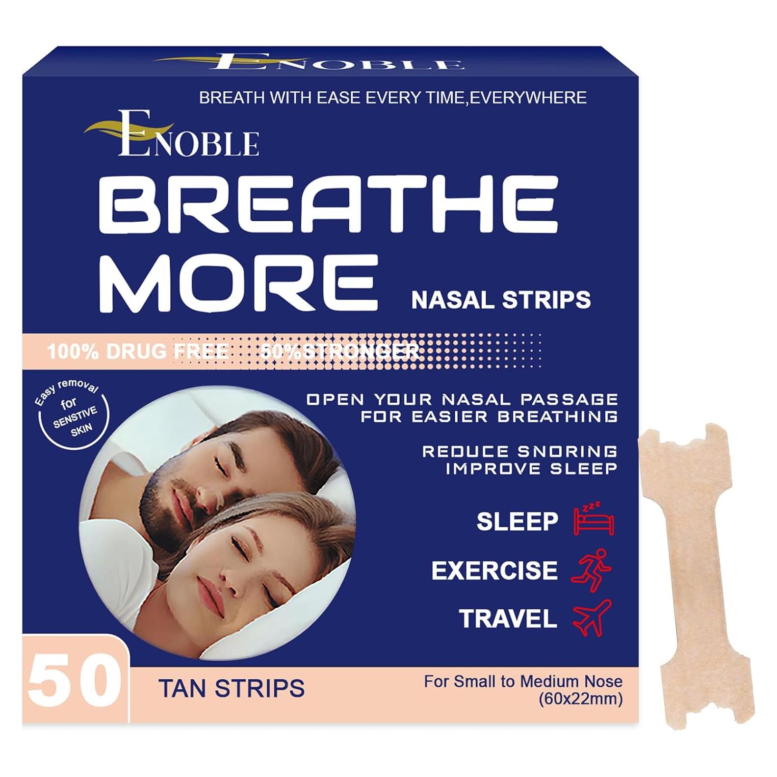 Tiras Nasales Breathe More - Beige 60x22mm - 50 Unidades