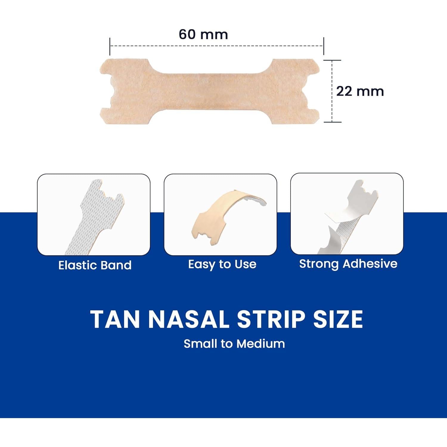 Tiras Nasales Breathe More - Beige 60x22mm - 50 Unidades