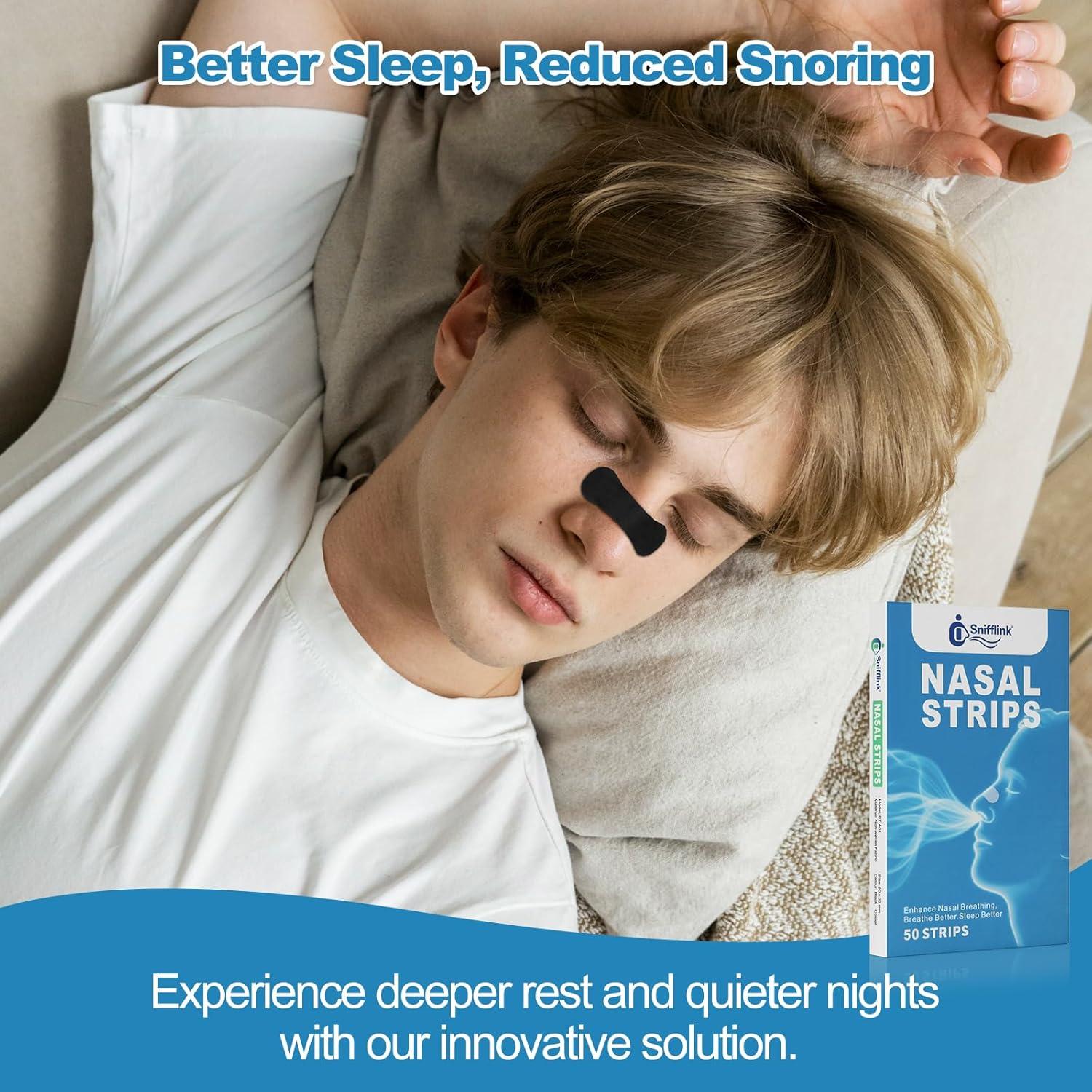 Tiras Nasales Snifflink para Ronquidos - 50 Unidades