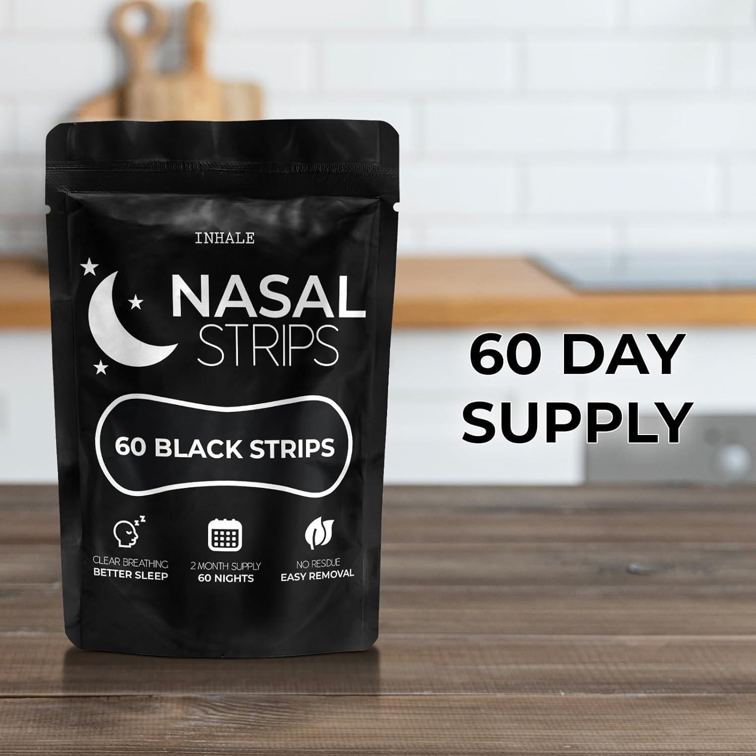 Tiras Nasales Inhale Premium - 60 Unidades para Piel Sensible