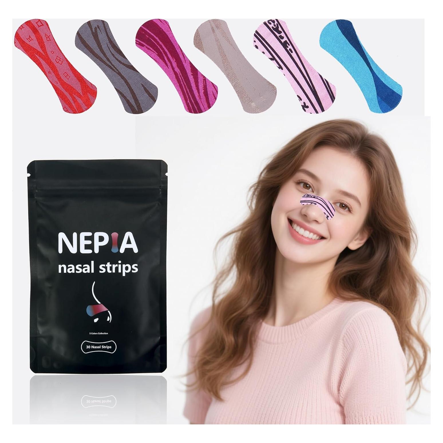 Tiras Nasales Hipoalergénicas Nepia - 30 Unidades para Respirar Mejor