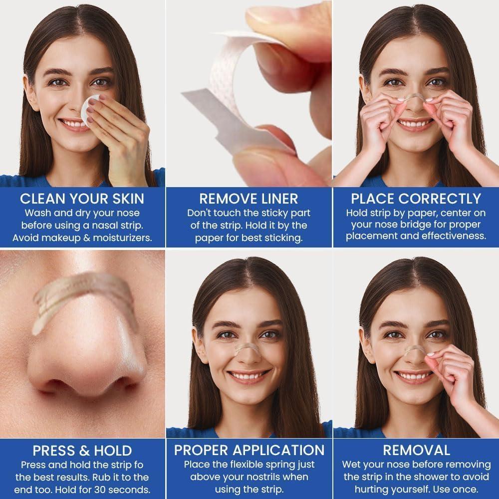 Tiras Nasales Anti Ronquidos Massner, 100 Unidades, Fuerza Extra