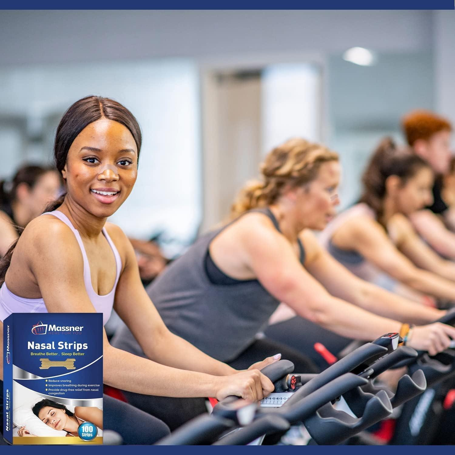 Tiras Nasales Anti Ronquidos Massner, 100 Unidades, Fuerza Extra