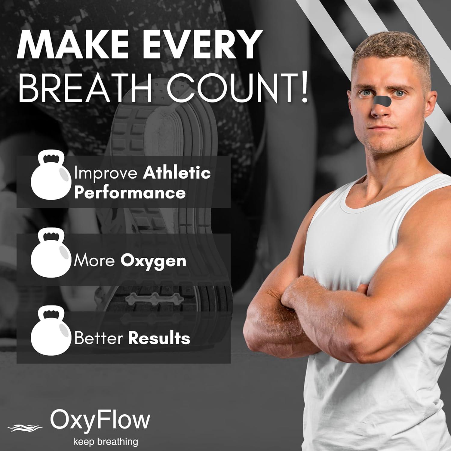 Tiras Nasales OxyFlow para Alivio de Congestión Nasal