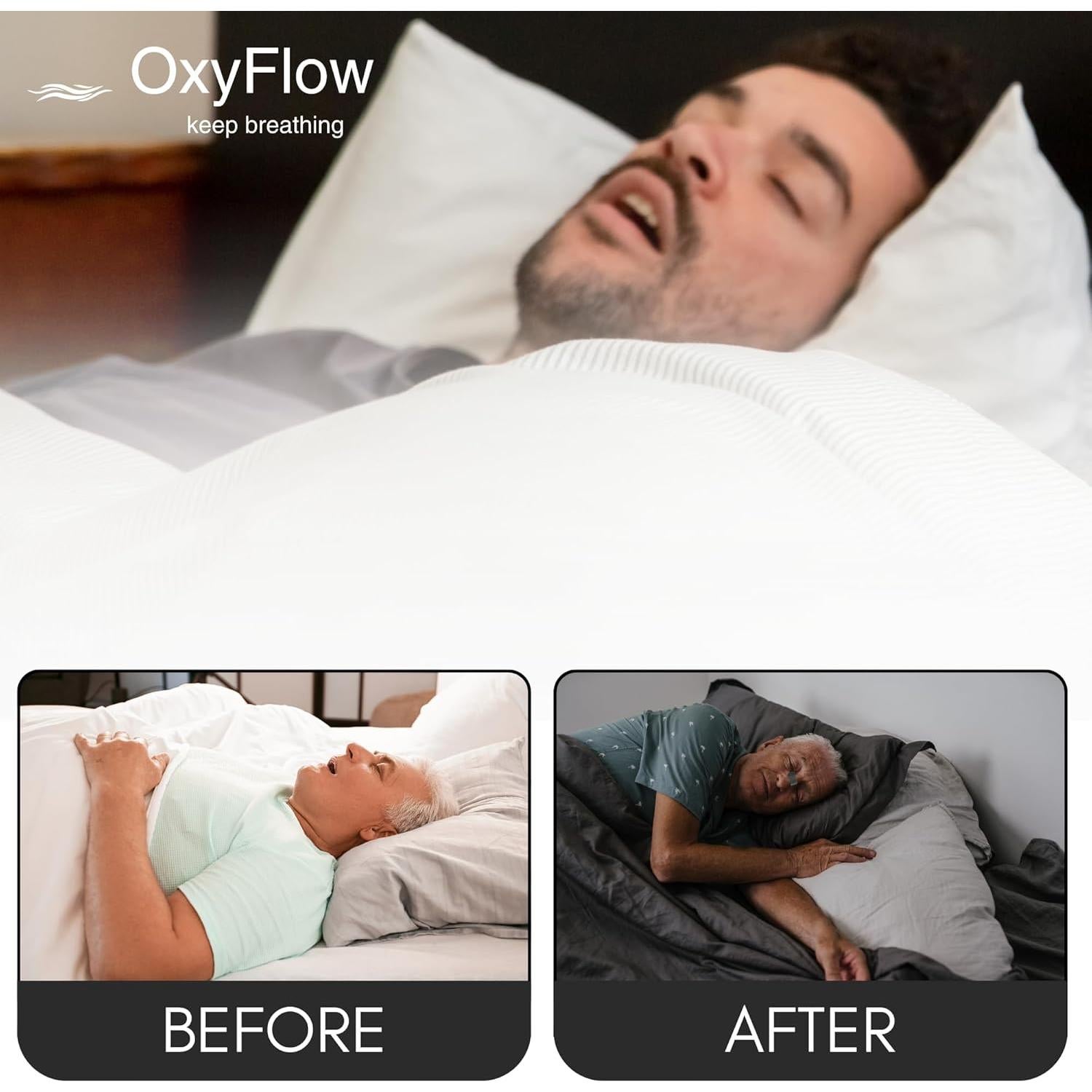 Tiras Nasales OxyFlow para Alivio de Congestión Nasal