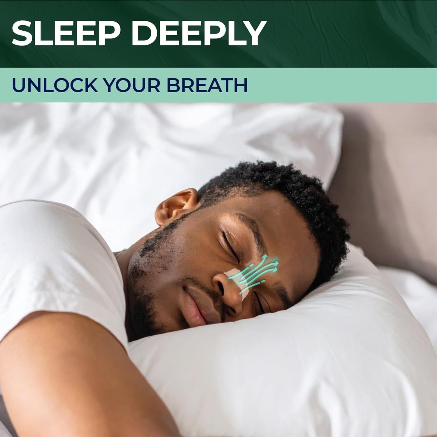 Tiras Nasales Peace&Quiet PQ - 40 Tiras para Dormir Menta