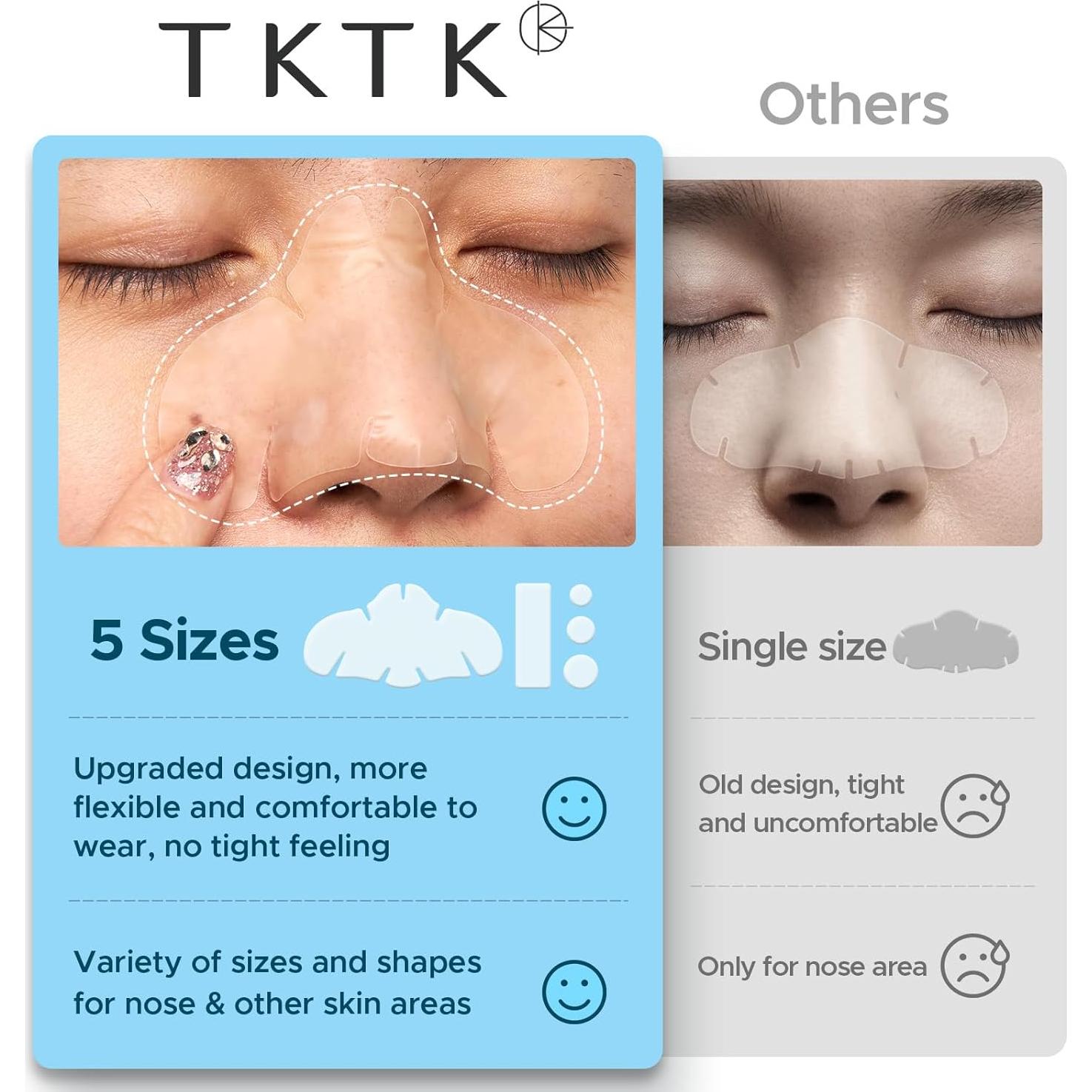 Parches Hidrocoloides para Nariz TKTK - 112 Piezas XL 91x48mm