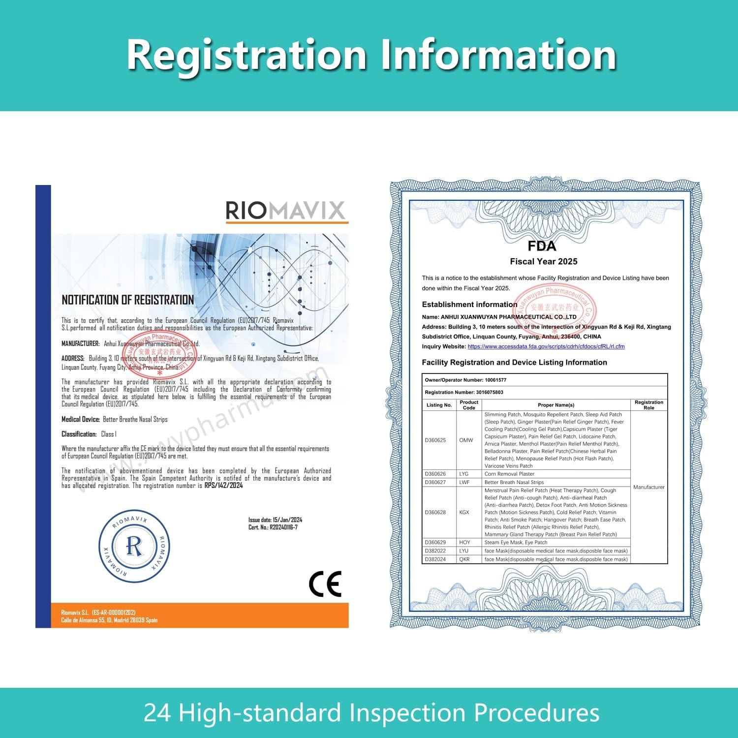 Tiras Nasales Antironquido XUAN WU YAN Grande 40 Unidades