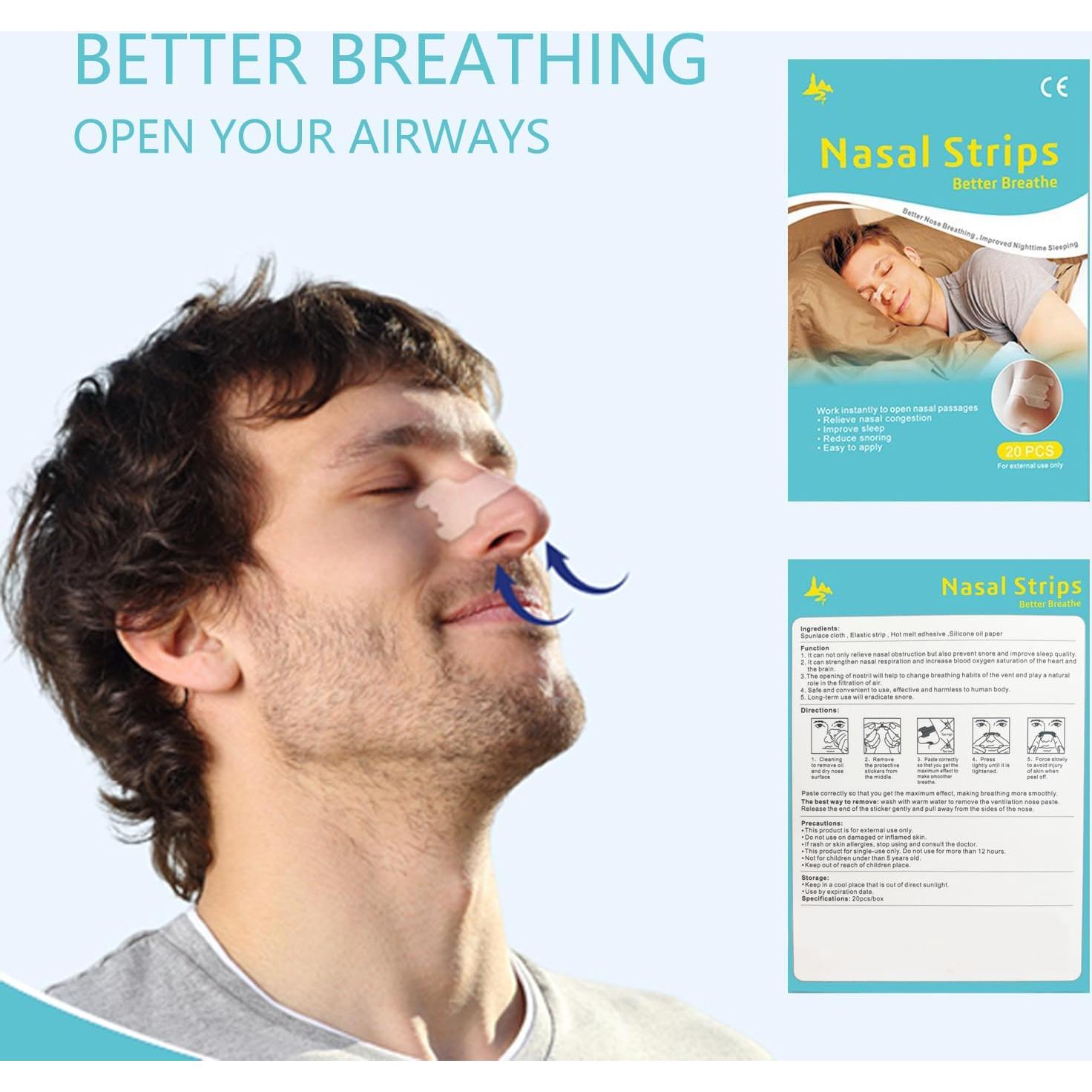 Tiras Nasales Antironquido XUAN WU YAN Grande 40 Unidades