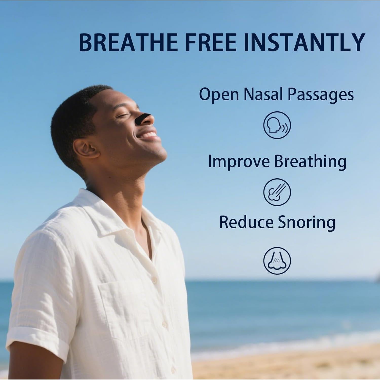 Tiras Nasales Atléticas WLTHO 50ct Fuerza Extra para Ronquidos