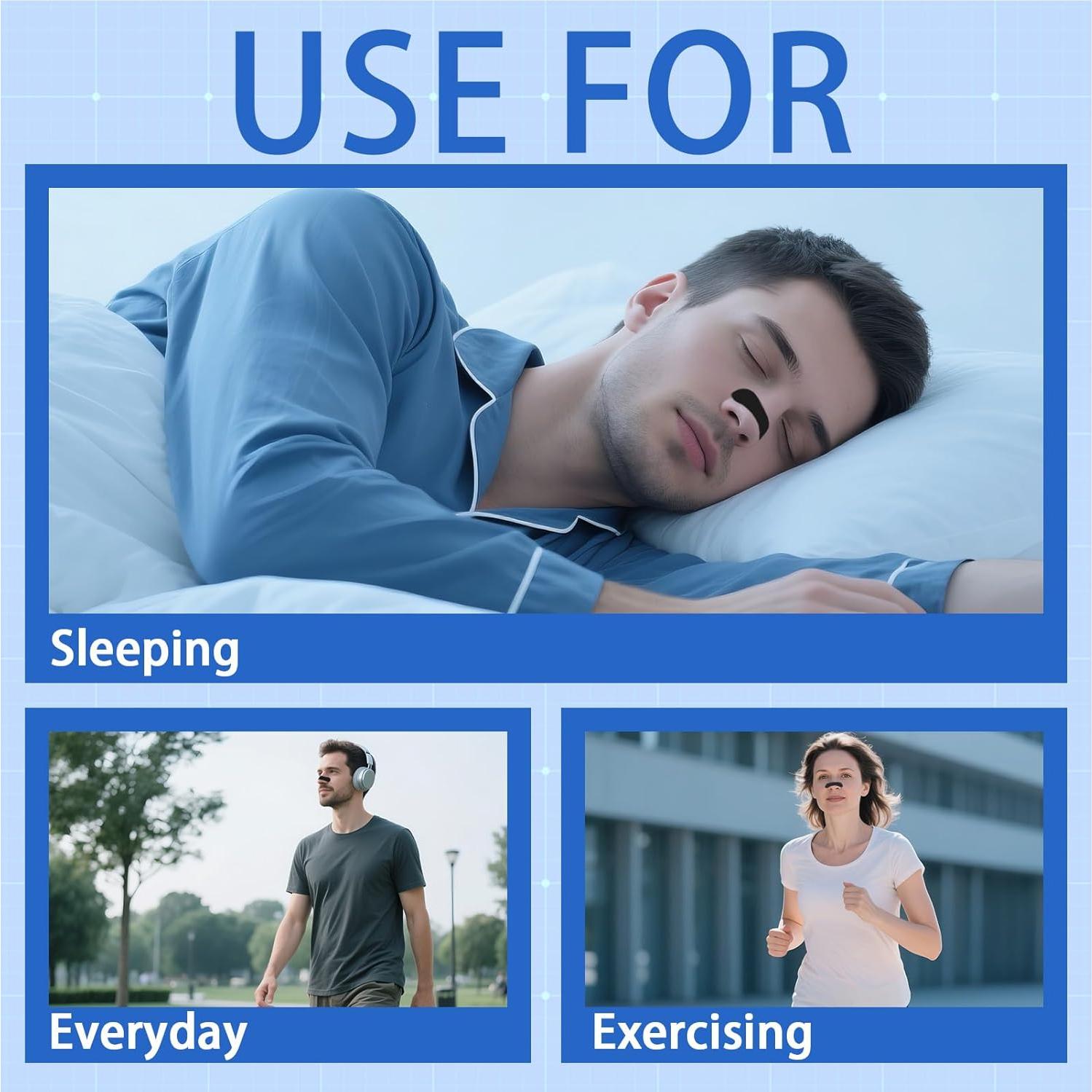 Tiras Nasales Atléticas WLTHO 50ct Fuerza Extra para Ronquidos