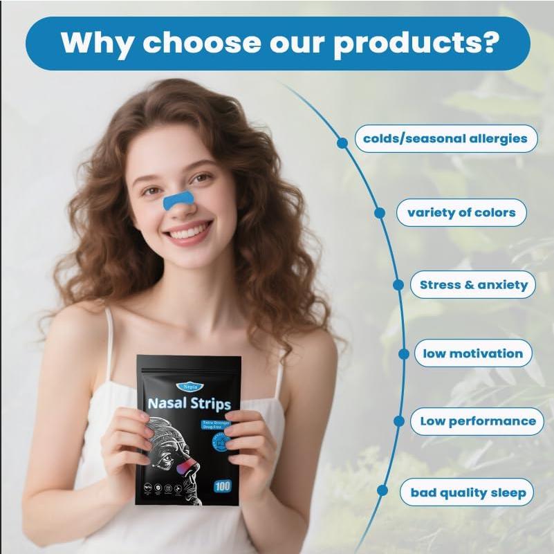 Tiras Nasales Nepia 100 Unidades Sin Láttex Alivio Congestión