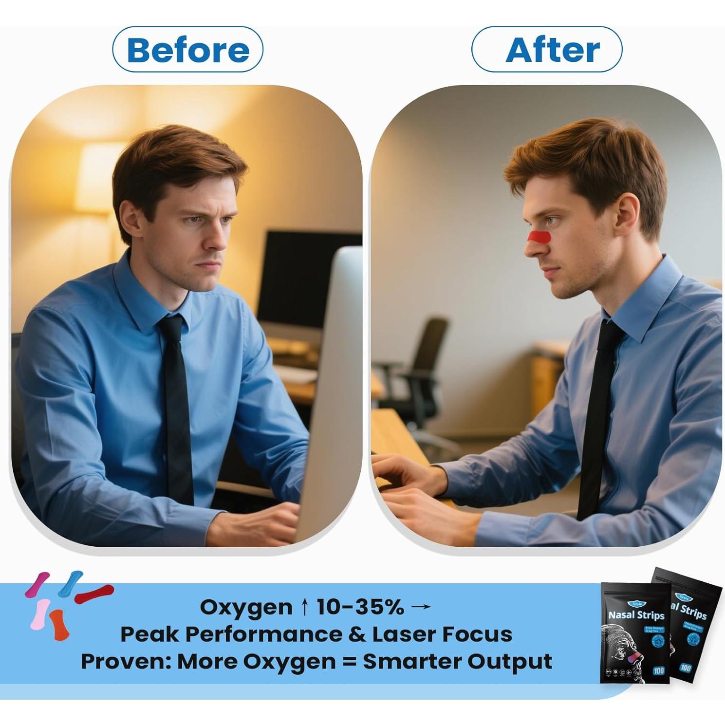 Tiras Nasales Nepia 100 Unidades Sin Láttex Alivio Congestión