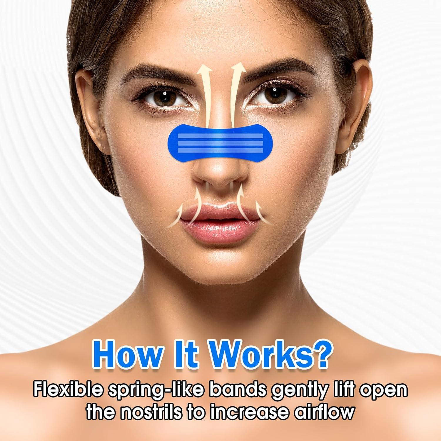 Tiras Nasales VISRIE - 100 Unidades, Alivio Congestión, Ajuste Universal