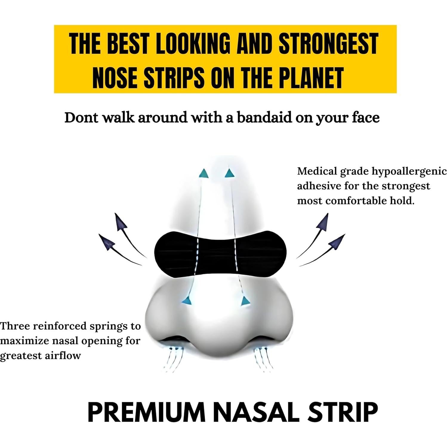 Tiras Nasales TopChoice 70 Unidades - Alivio Ronquidos y Respiración