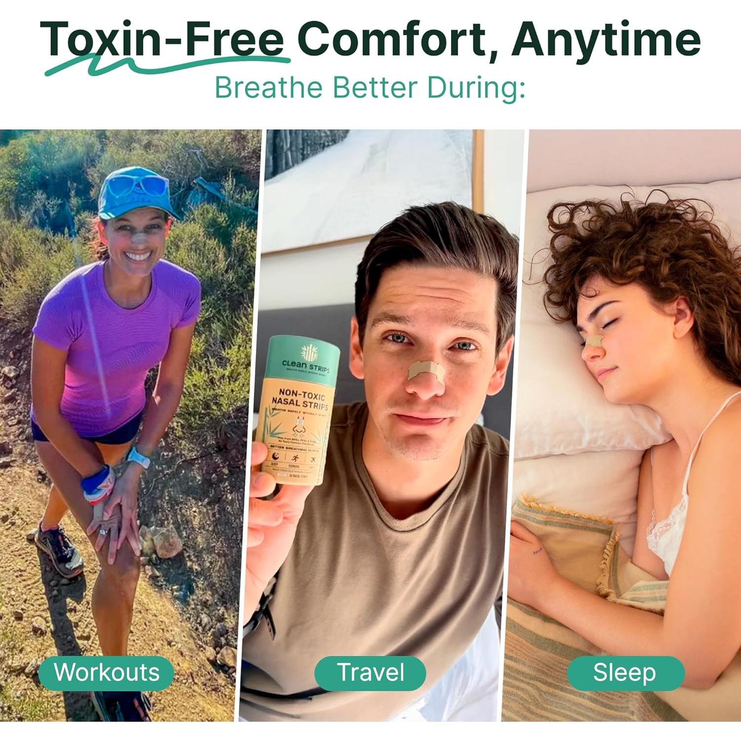 Tiras Nasales Hipoalergénicas Tiras Limpias - Sin PFAs - 20 Unidades