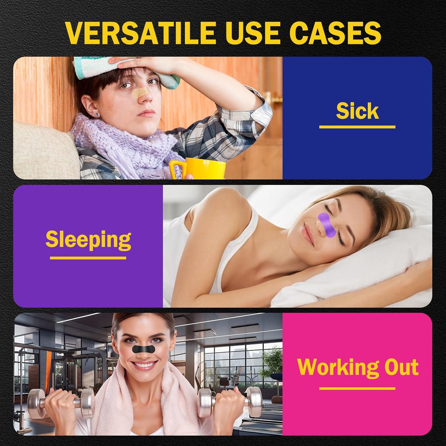 200 Tiras Nasales Extra Anchas VISRIE para Mejorar Respiración