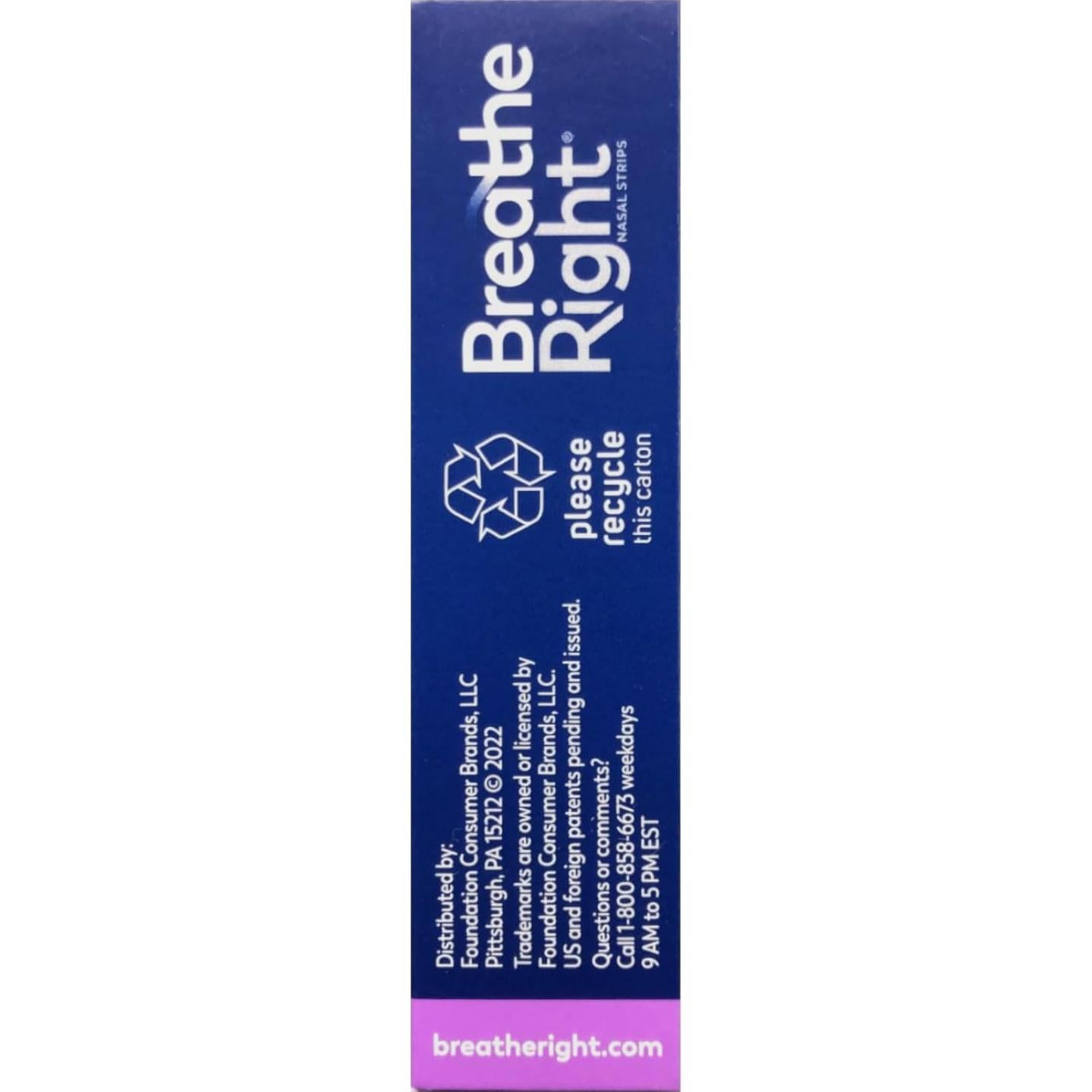 Tiras Nasales Breathe Right Aroma Lavanda 104 Unidades