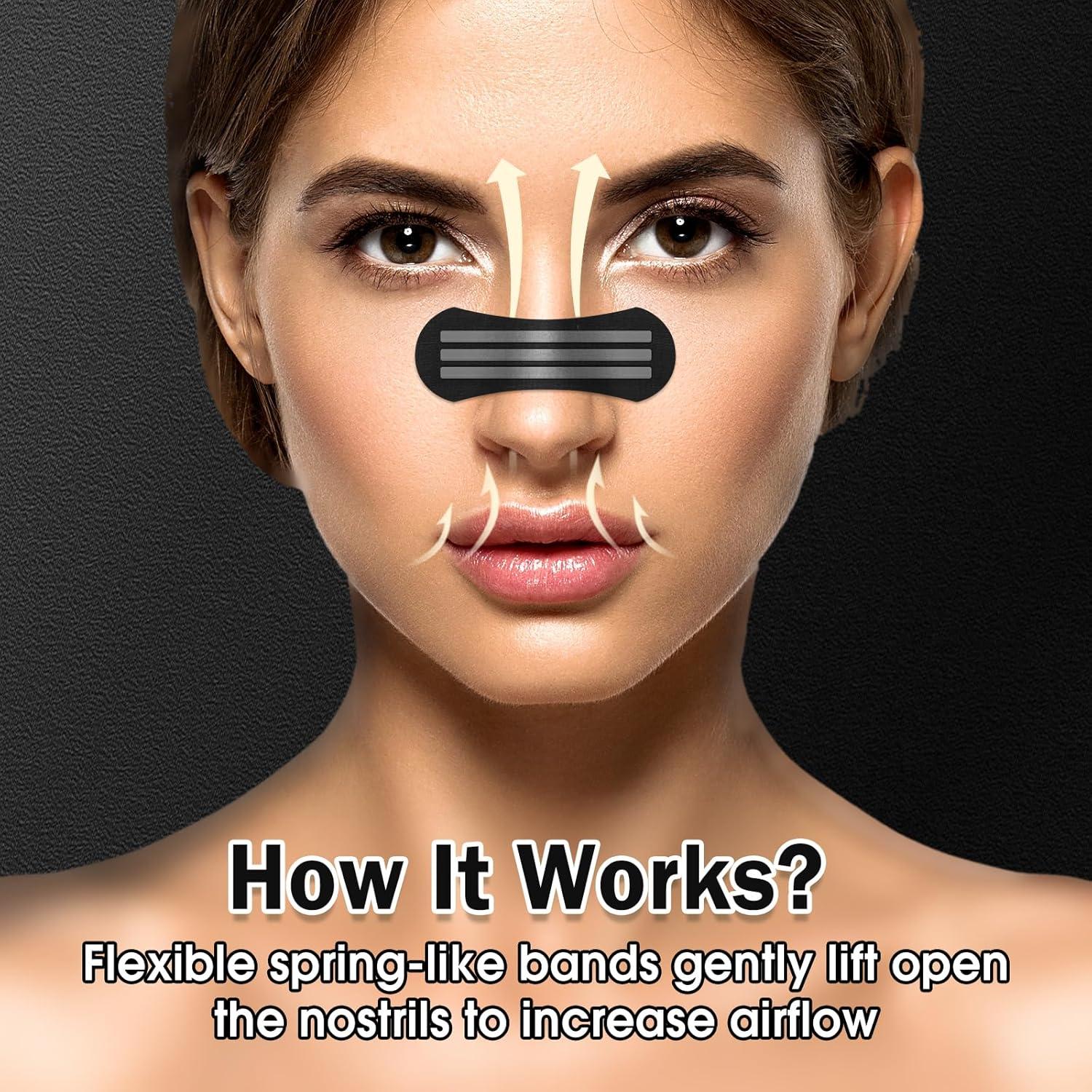 100 Tiras Nasales Extra Anchas VISRIE para Mejorar Respiración