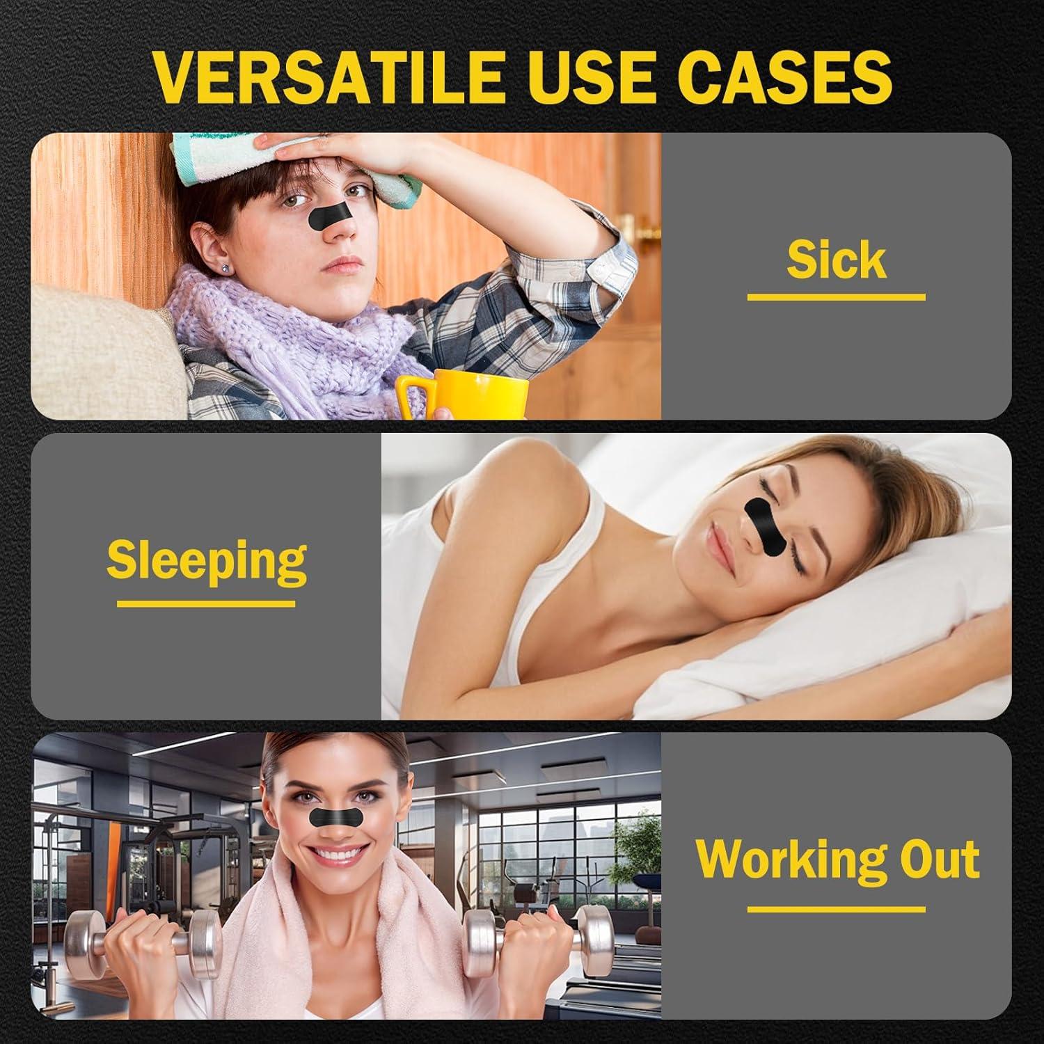 100 Tiras Nasales Extra Anchas VISRIE para Mejorar Respiración