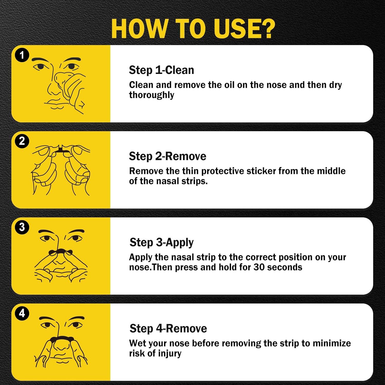100 Tiras Nasales Extra Anchas VISRIE para Mejorar Respiración