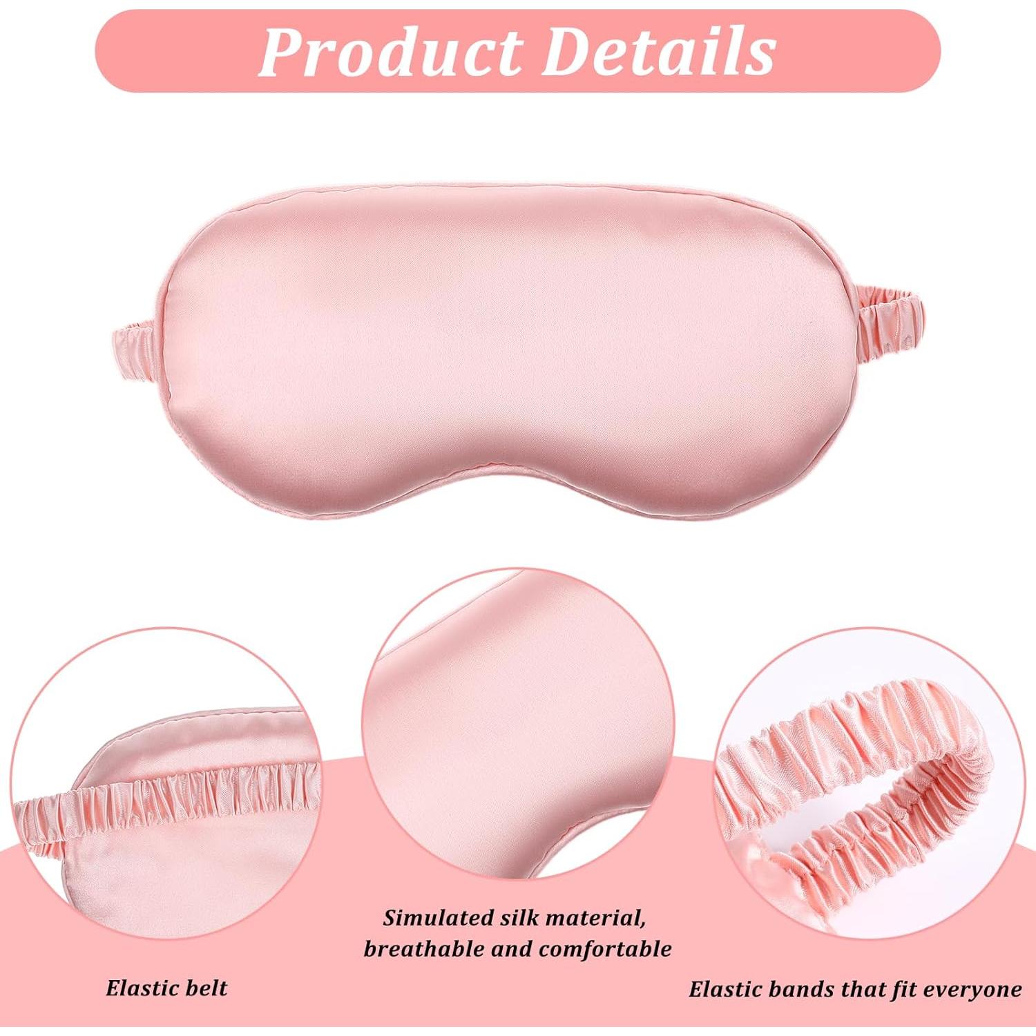 4 Máscaras de Sueño de Seda Yuanchu - Bloqueo de Luz, Ajustables