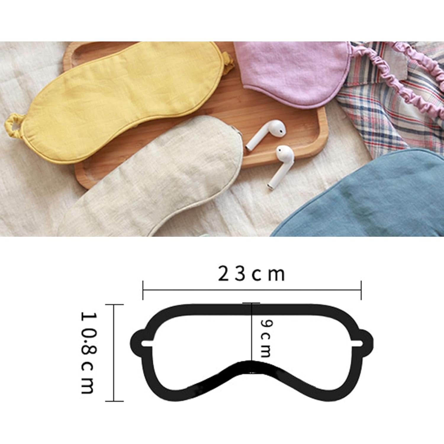 Máscara de Ojos de Lino Orgánico Hicoolfun Color Crudo