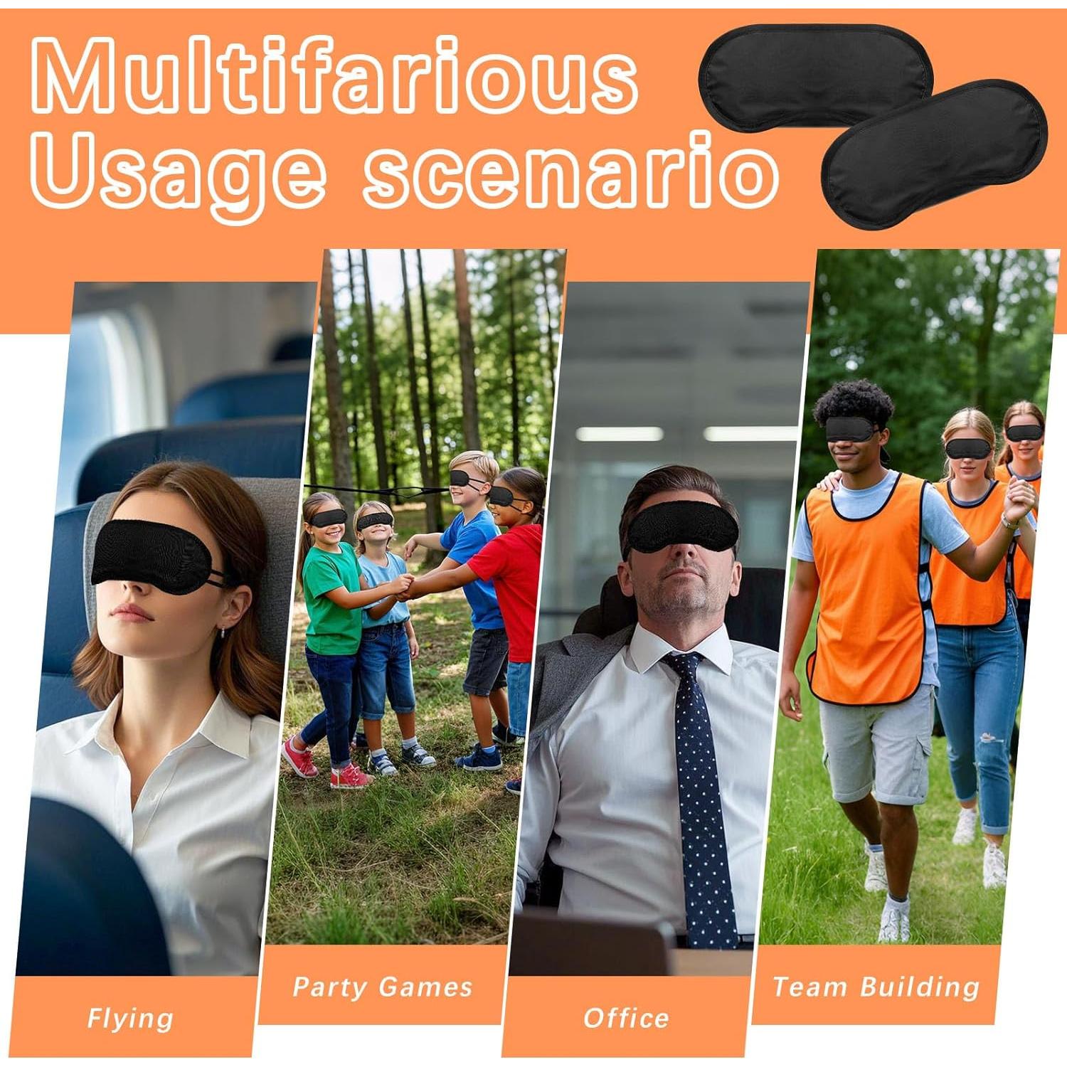 40 Piezas Antifaces Negros para Sueño y Juegos - Lipetol