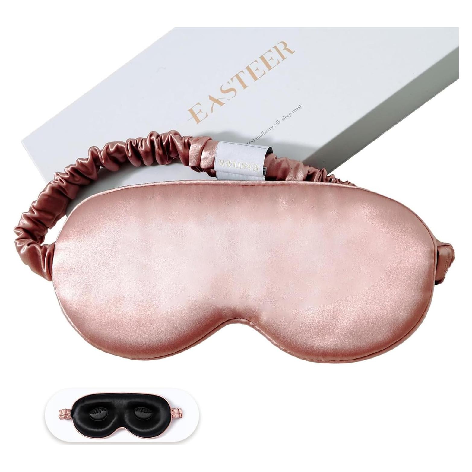 Máscara de Sueño de Seda 3D Esteer Oro Rosa 22 Momme