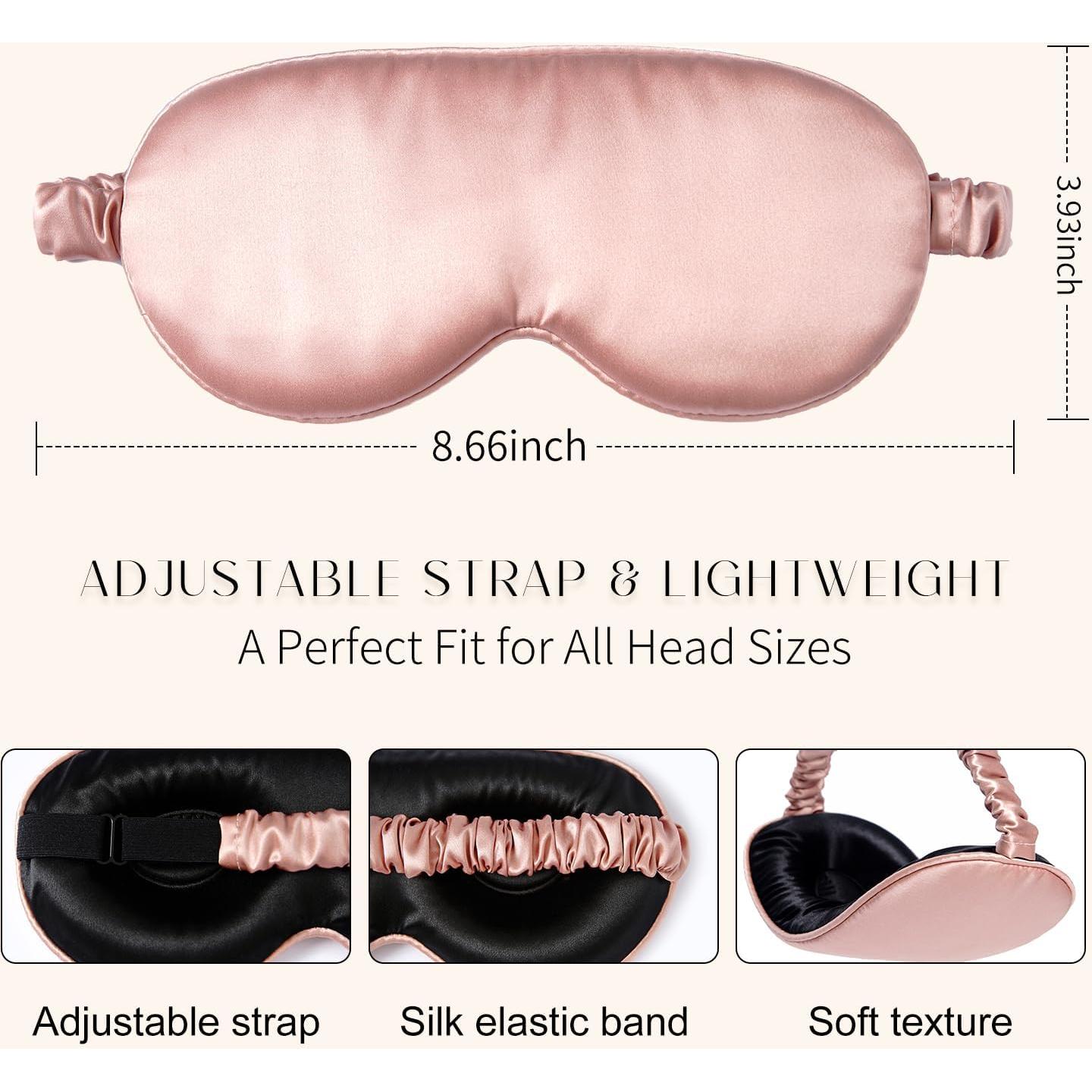 Máscara de Sueño de Seda 3D Esteer Oro Rosa 22 Momme