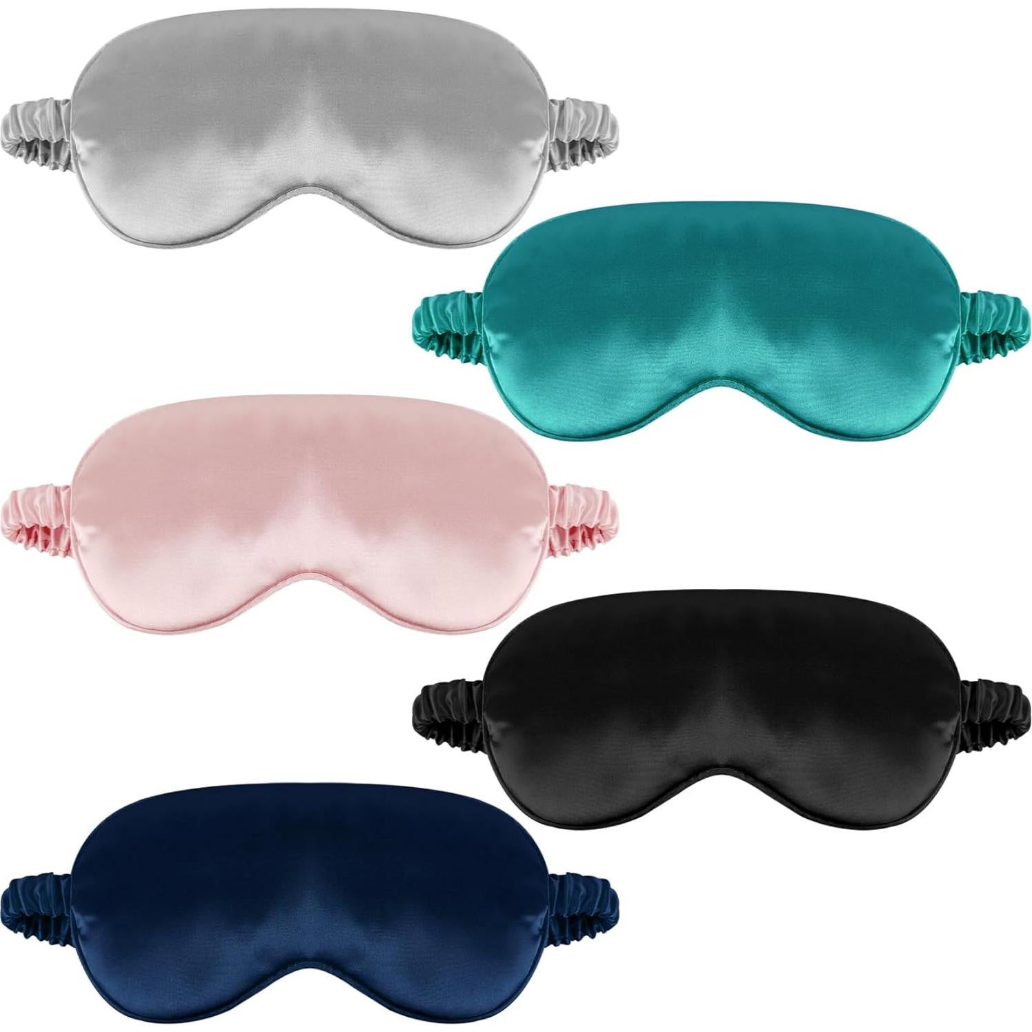 Máscara de Sueño de Seda QIANCAIWANG Rosa 21.5x9.5cm