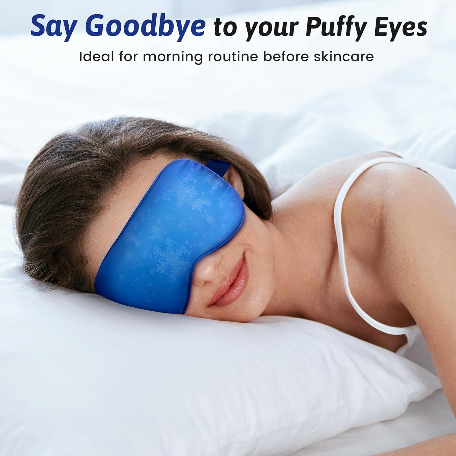 2PCS Máscara Fría para Ojos FACEMOON - Alivio de Ojeras y Migrañas