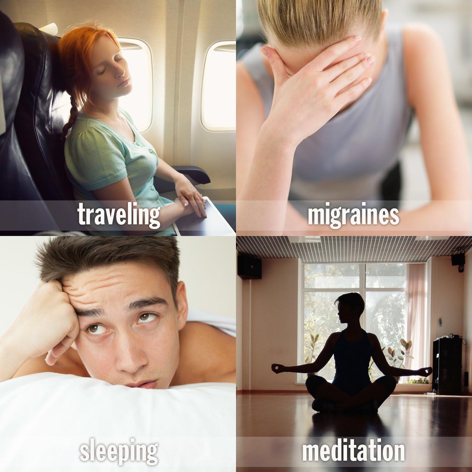 Máscara de Sueño Contorneada Mack con Tapones para Oídos