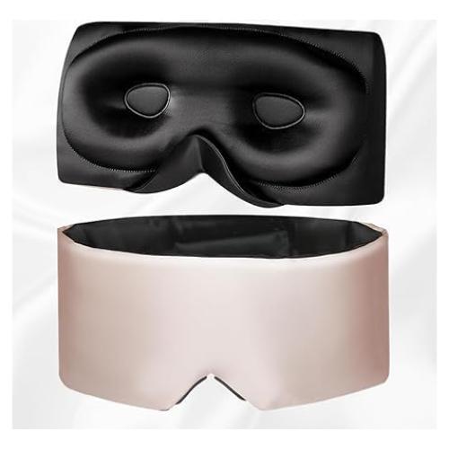 Máscara de Sueño de Seda USlixury 3D Contorneada Rosa