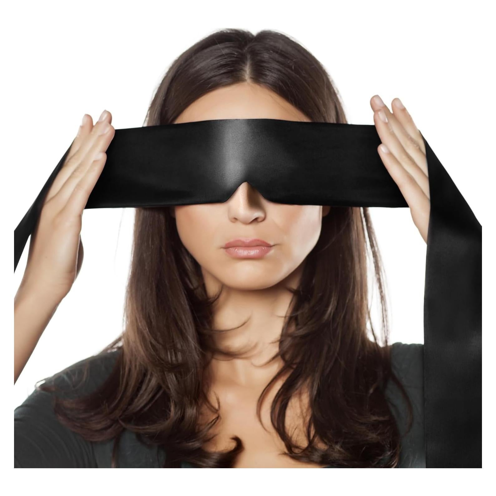 Máscara de Sueño de Satén FRESHME Ajustable para Bloquear Luz