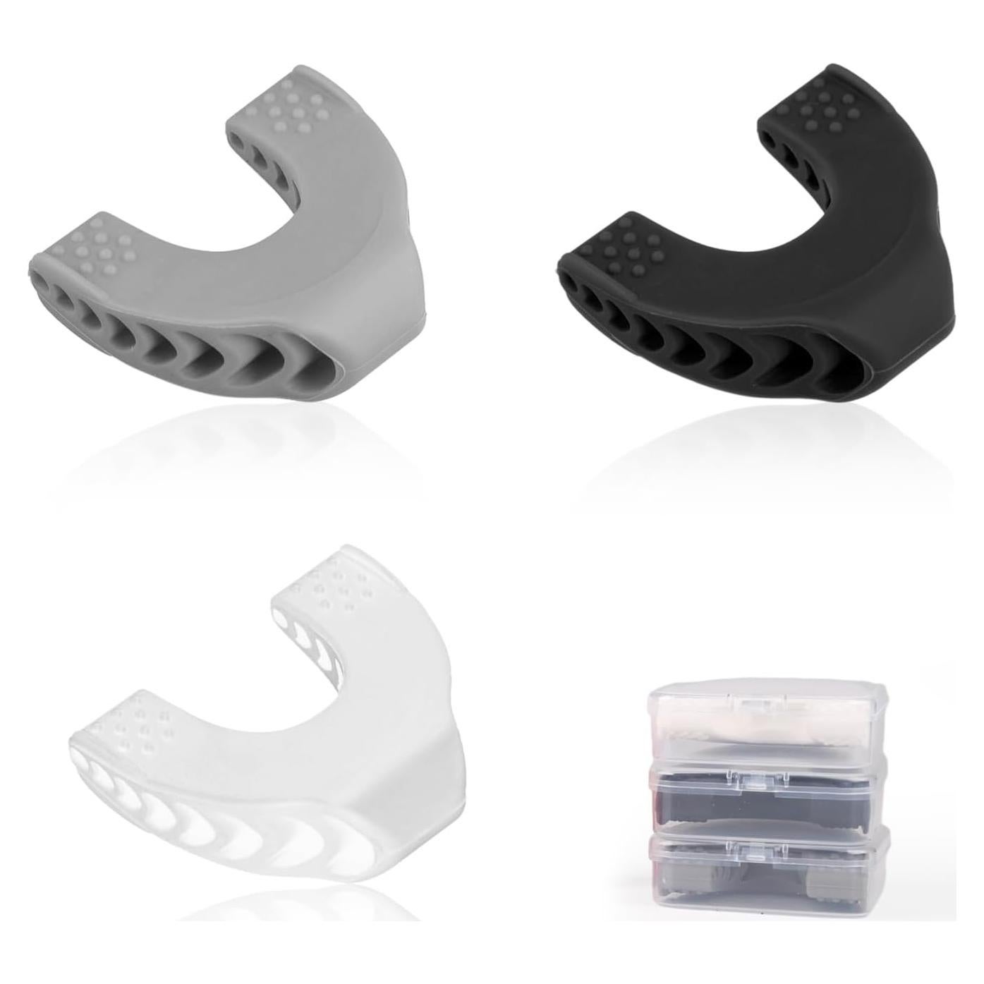 3 Piezas Ejercitador de Mandíbula NQEUEPN Silicona 6x5.5cm