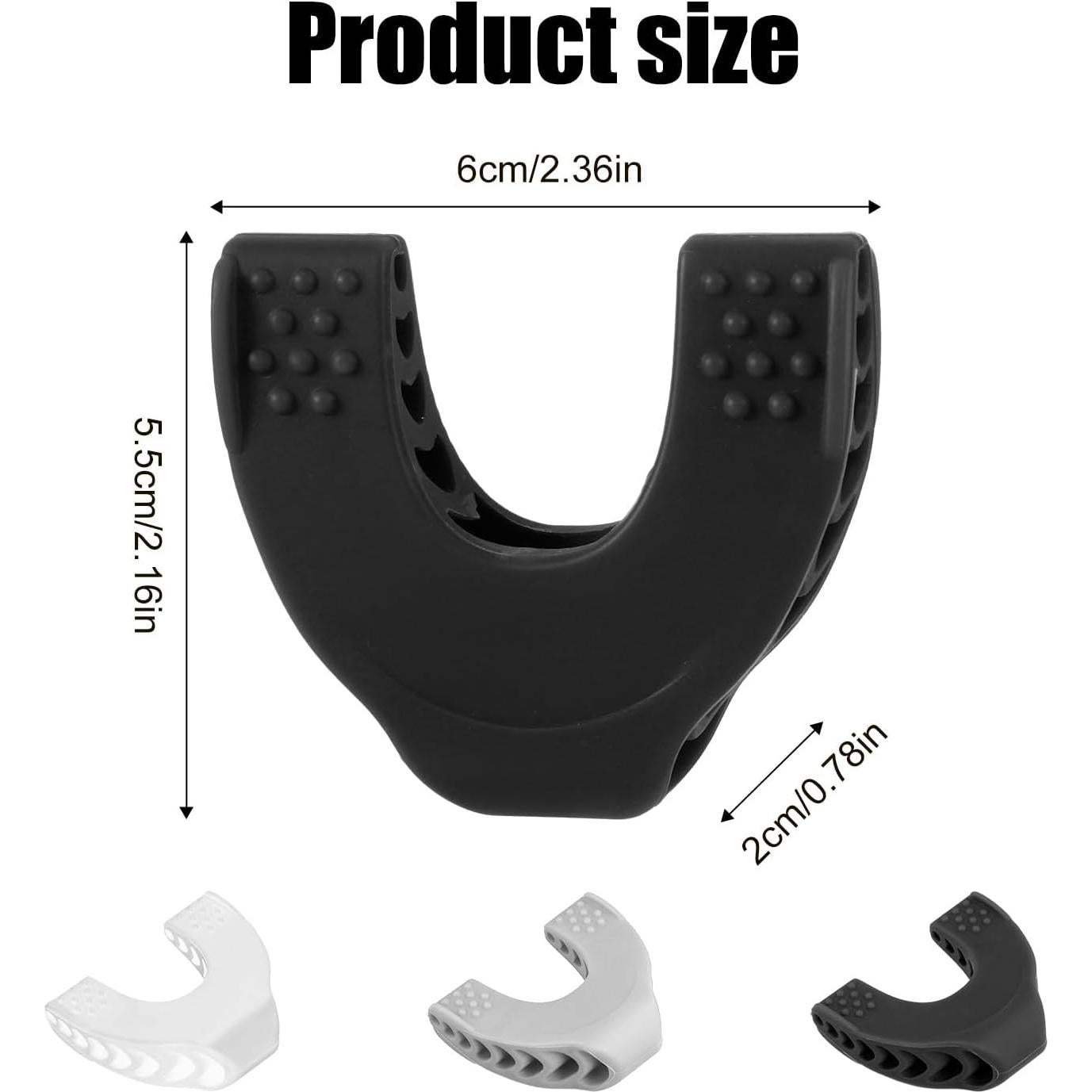 3 Piezas Ejercitador de Mandíbula NQEUEPN Silicona 6x5.5cm