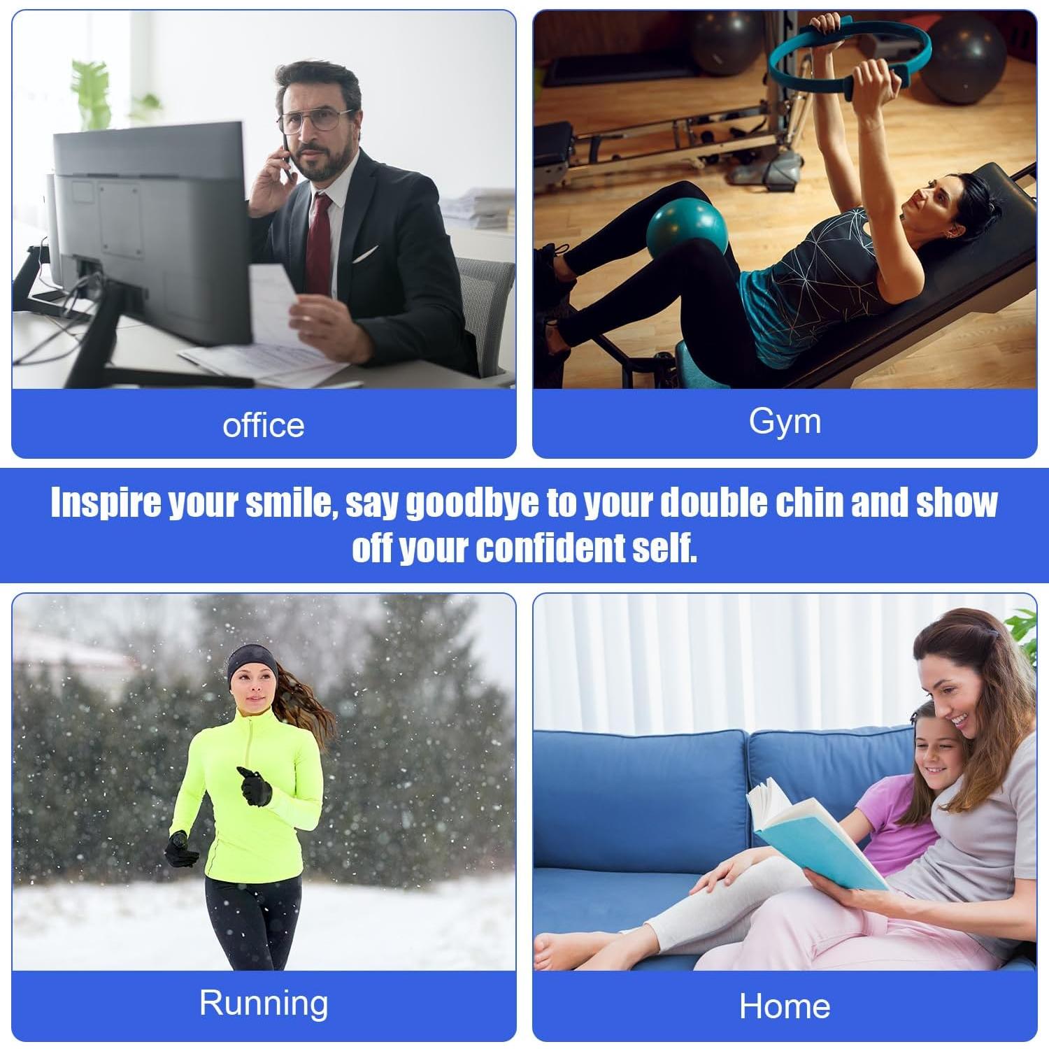 3 Piezas Ejercitador de Mandíbula NQEUEPN Silicona 6x5.5cm