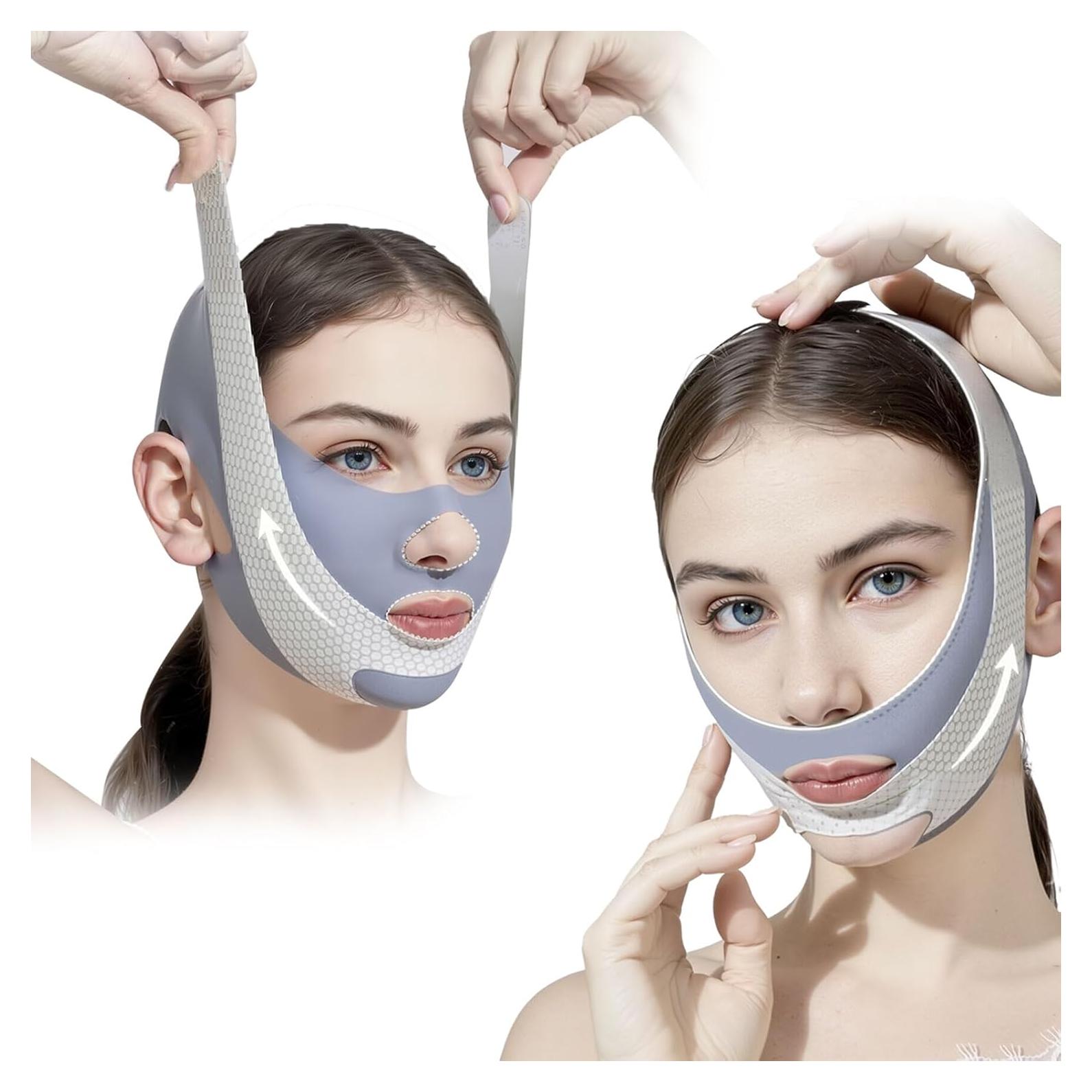 Máscara de Elevación V Reutilizable para Doble Barbilla - 2 PCS