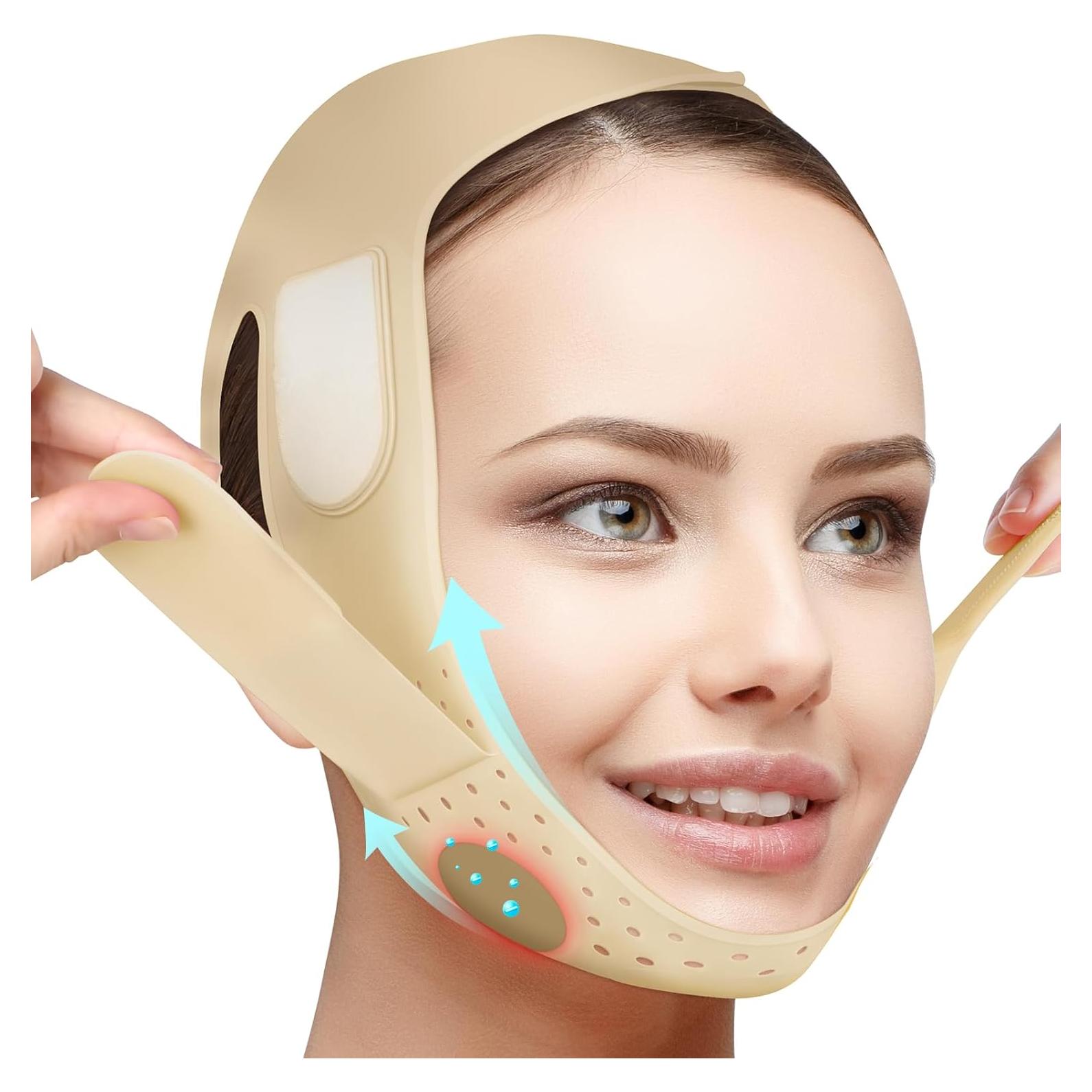 Mascarilla Facial JUSRON V-Line de Silicona Suave 58-68 cm