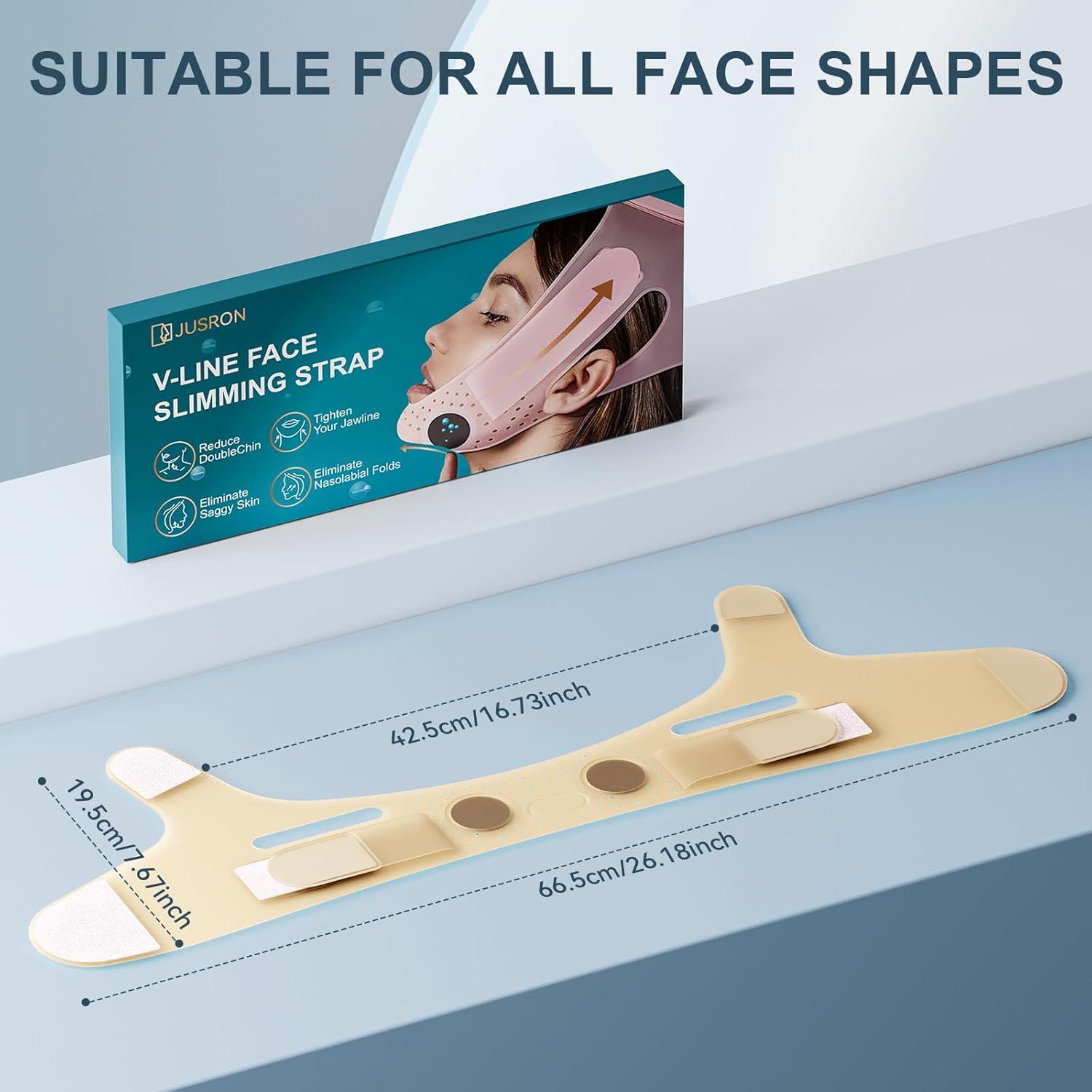 Mascarilla Facial JUSRON V-Line de Silicona Suave 58-68 cm