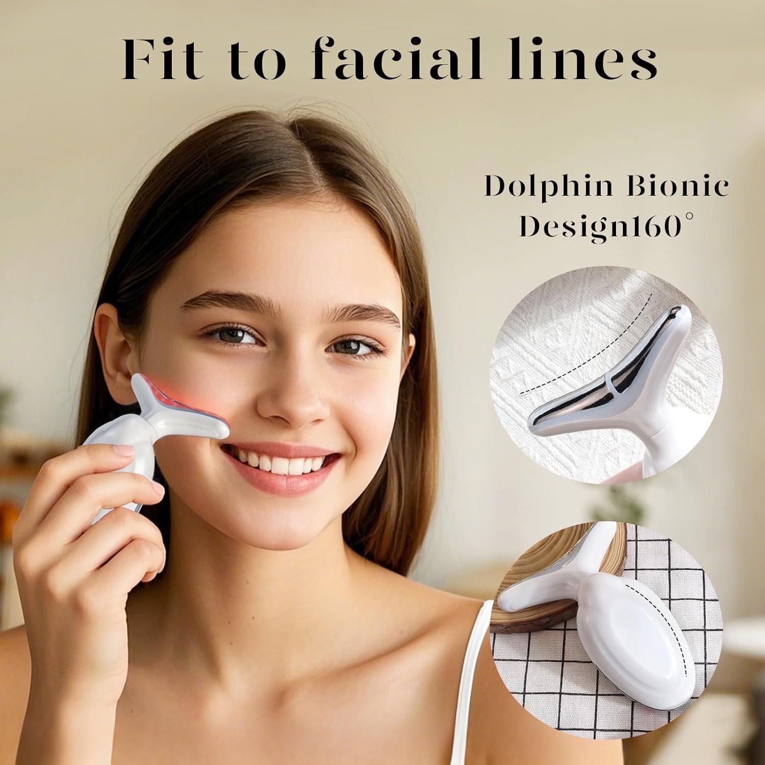 Masajeador Facial Multifuncional GUGUG 7 Colores Calor Vibración