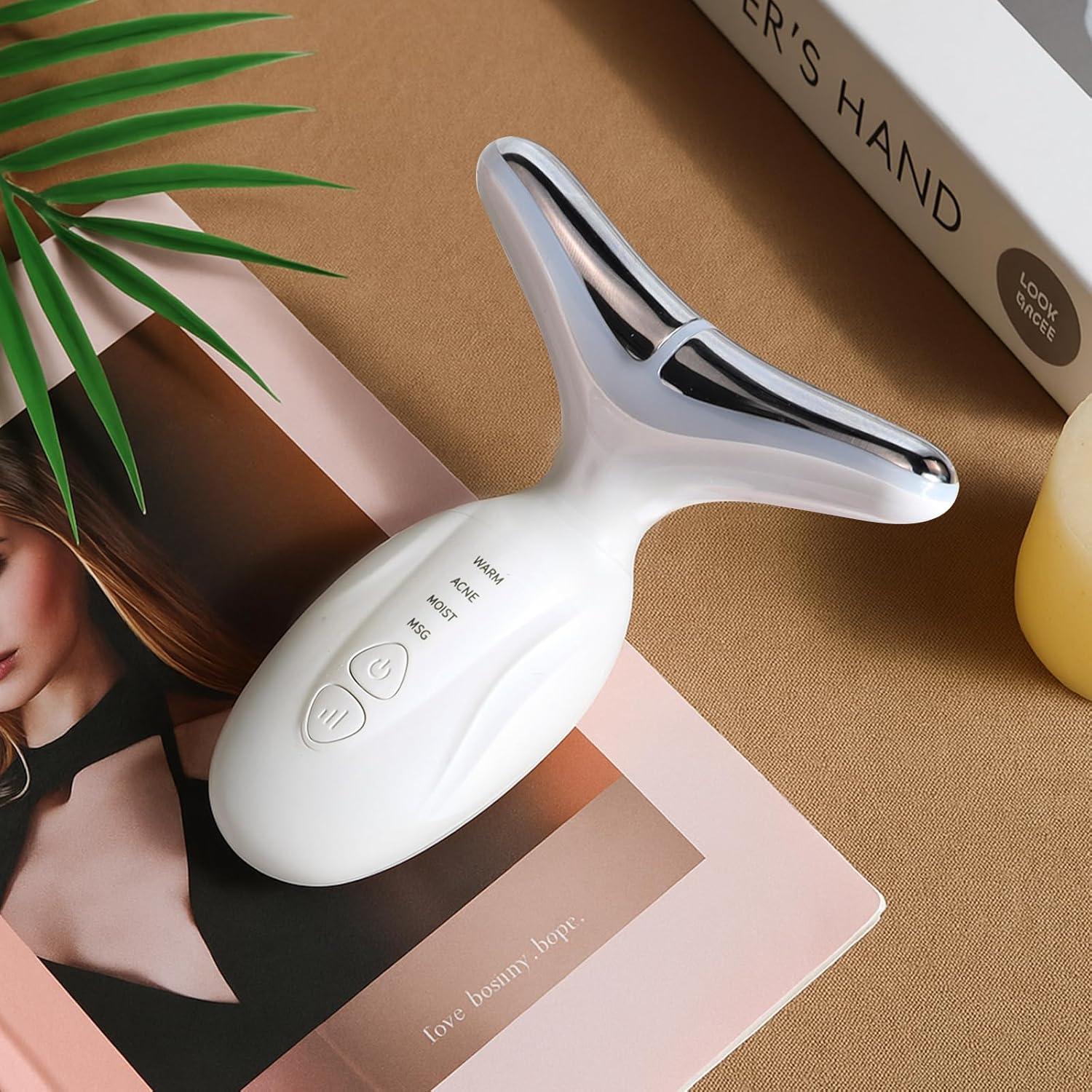 Masajeador Facial Multifuncional GUGUG 7 Colores Calor Vibración