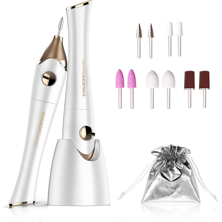 TOUCHBeauty Taladro Eléctrico para Uñas Oro, Kit Manicura UV