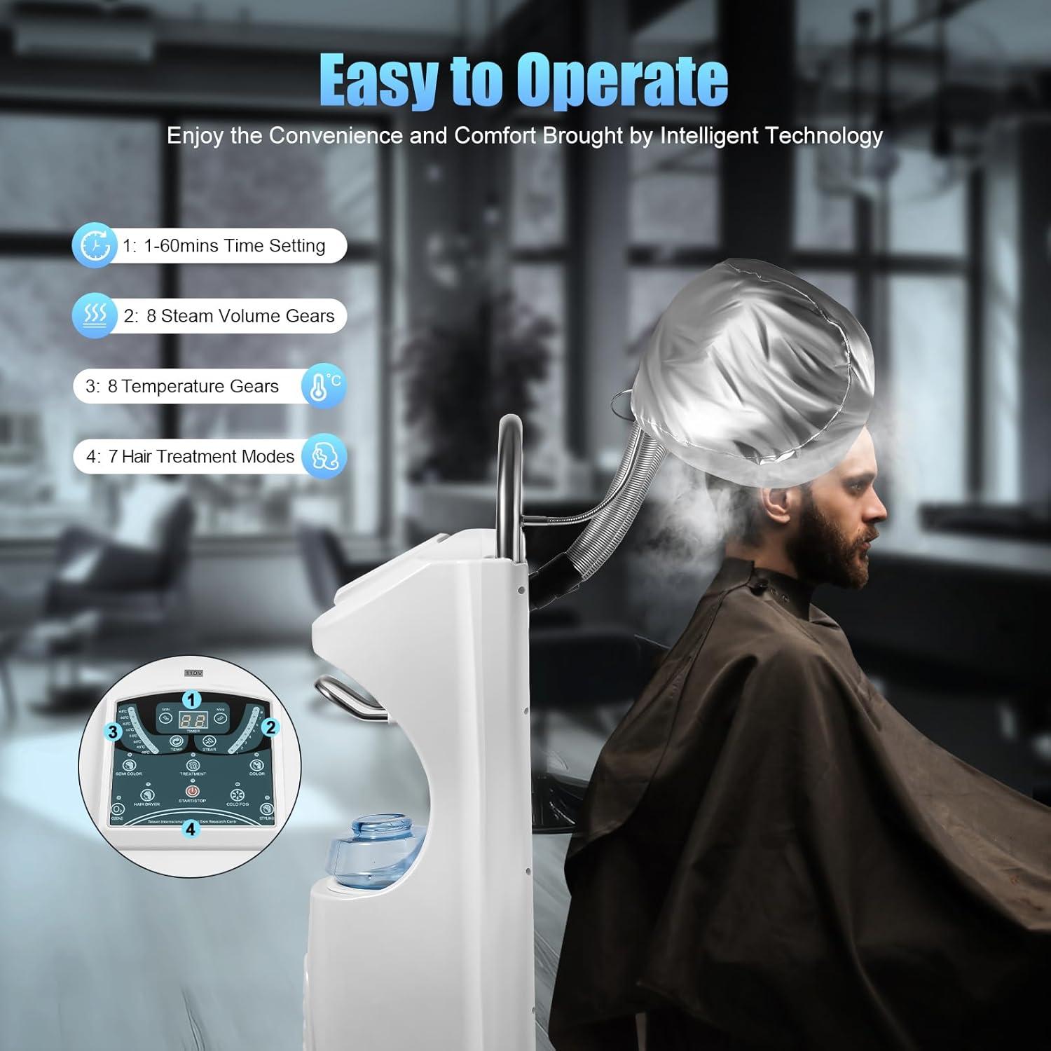 Procesador de Tratamiento de Aceite para Teñir Cabello Wonfleuri 650W