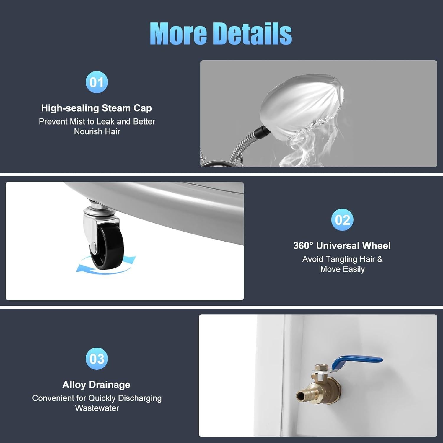 Procesador de Tratamiento de Aceite para Teñir Cabello Wonfleuri 650W