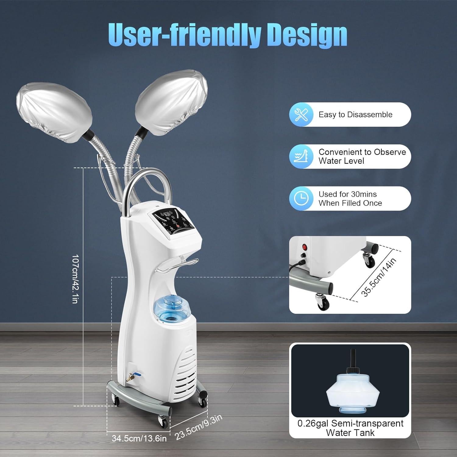 Procesador de Tratamiento de Aceite para Teñir Cabello Wonfleuri 650W