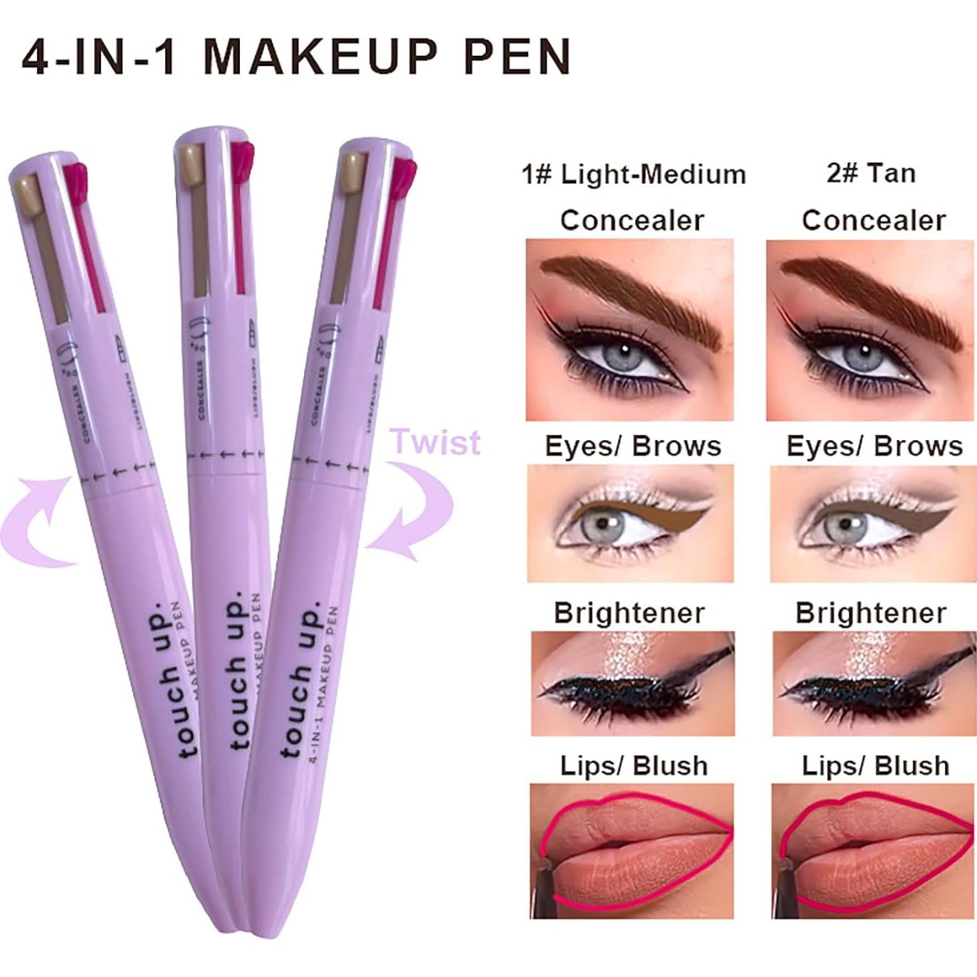 Lápiz de Maquillaje 4-en-1 Dynaeuty Impermeable Champán