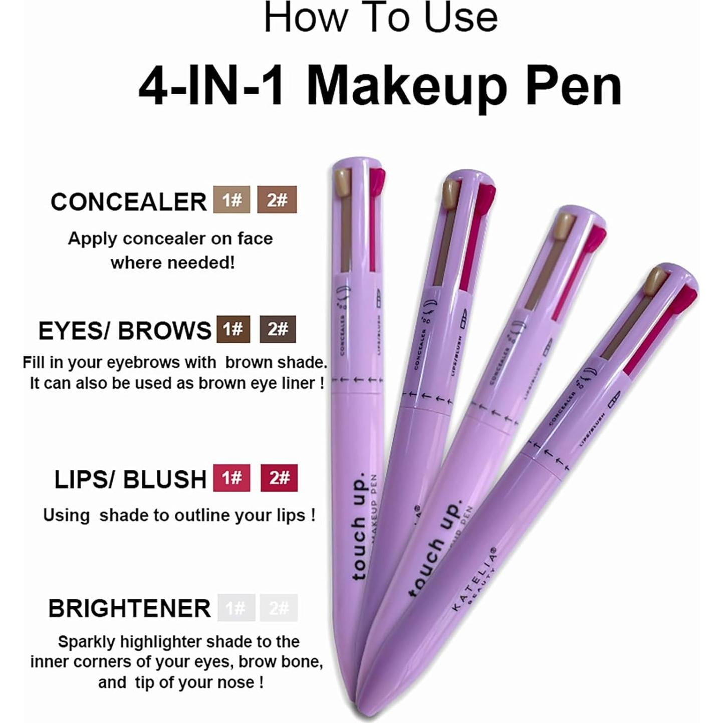 Lápiz de Maquillaje 4-en-1 Dynaeuty Impermeable Champán