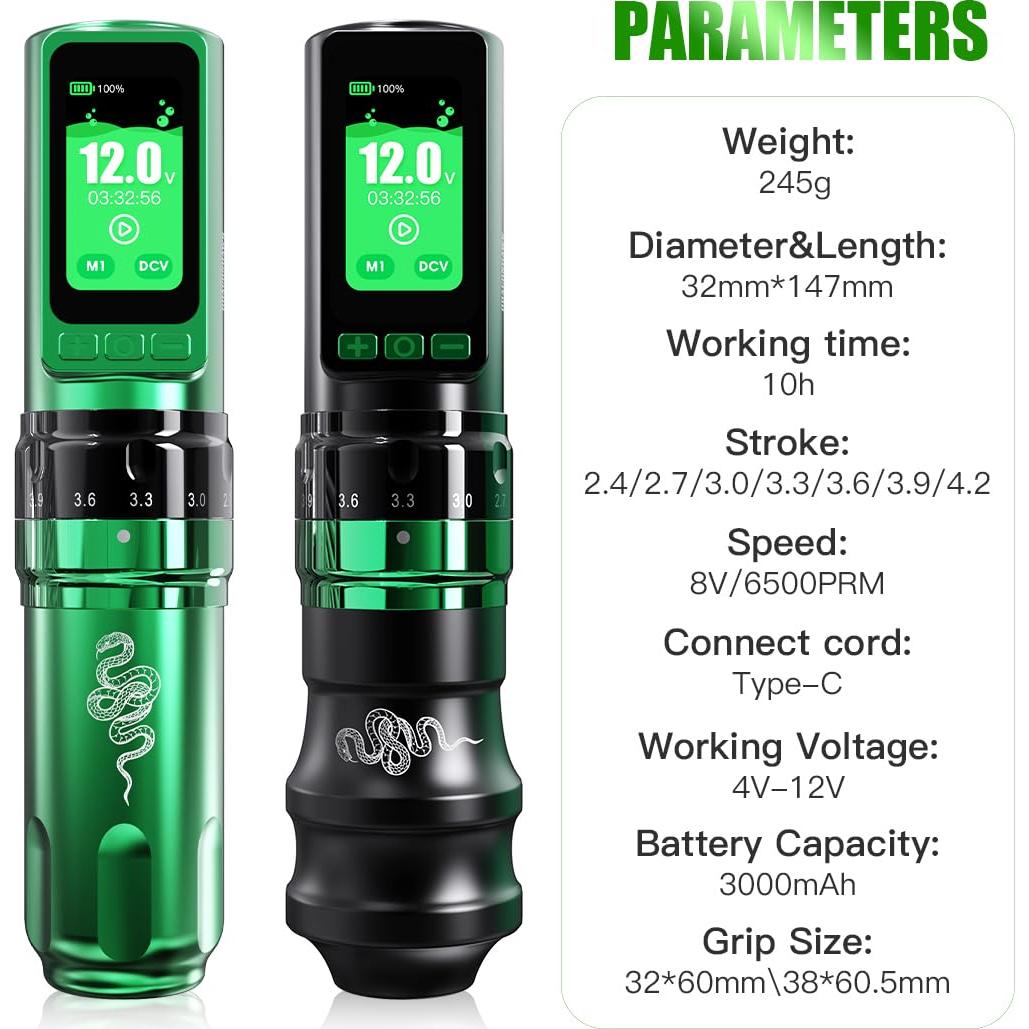 Máquina de Tatuaje Mast Tattoo Gun Pen Sin Cable 3000mAh